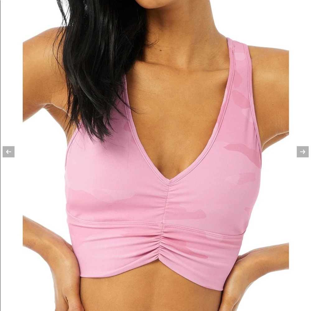 Alo Wild Thing Pink Camo Bra